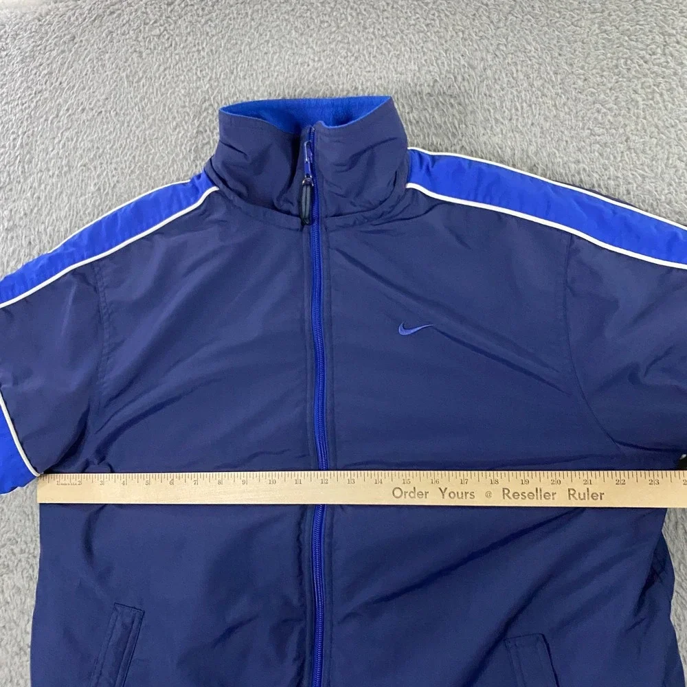 VTG 90s Y2K Nike Jacekt Boys‎ L Fits Mens Small Reversible Fleece Lined Swoosh